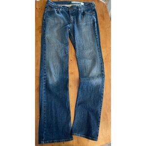 DKNY Jeans Women's 8L Long Bootcut Stretch‎ Med Wash Mid Rise Blue Denim